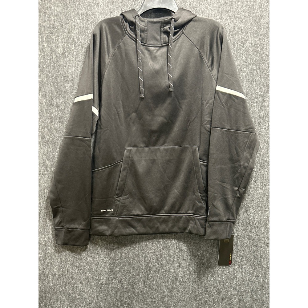 Layer 8 Tech Fleece Hoodie Mens Large Black New Thermal-8 Reflective